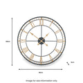 Antique Bronze & Gold Metal Round Wall Clock from Roseland Furniture