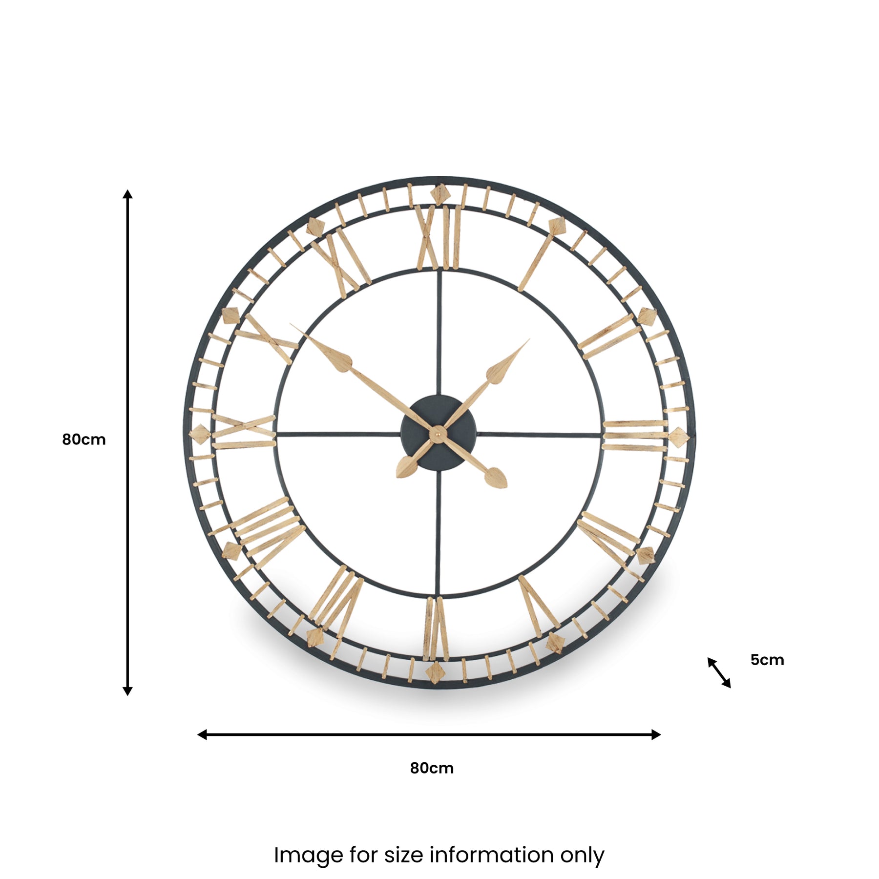 Antique Bronze & Gold Metal Round Wall Clock from Roseland Furniture