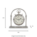 Shiny Nickel Brass & Glass Vintage Carriage Clock from Roseland Furniture