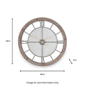 Natural Wood & Metal Round Wall Clock from Roseland Furniture