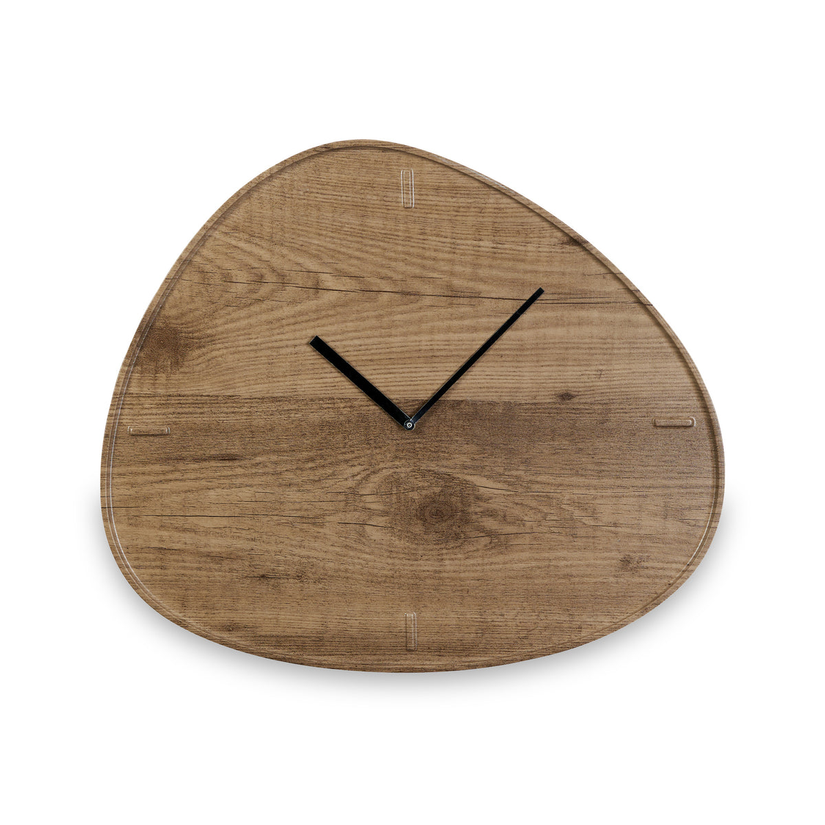 Natural Wood Veneer Tear Wall Clock from Roseland Furniture