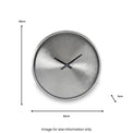 Brushed Nickel Round Wall Clock from Roseland Furniture