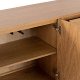 Sunburst Oak Large 2 Door 3 Drawer Sideboard from Roseland Furniture