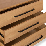 Sunburst Oak Large 2 Door 3 Drawer Sideboard from Roseland Furniture