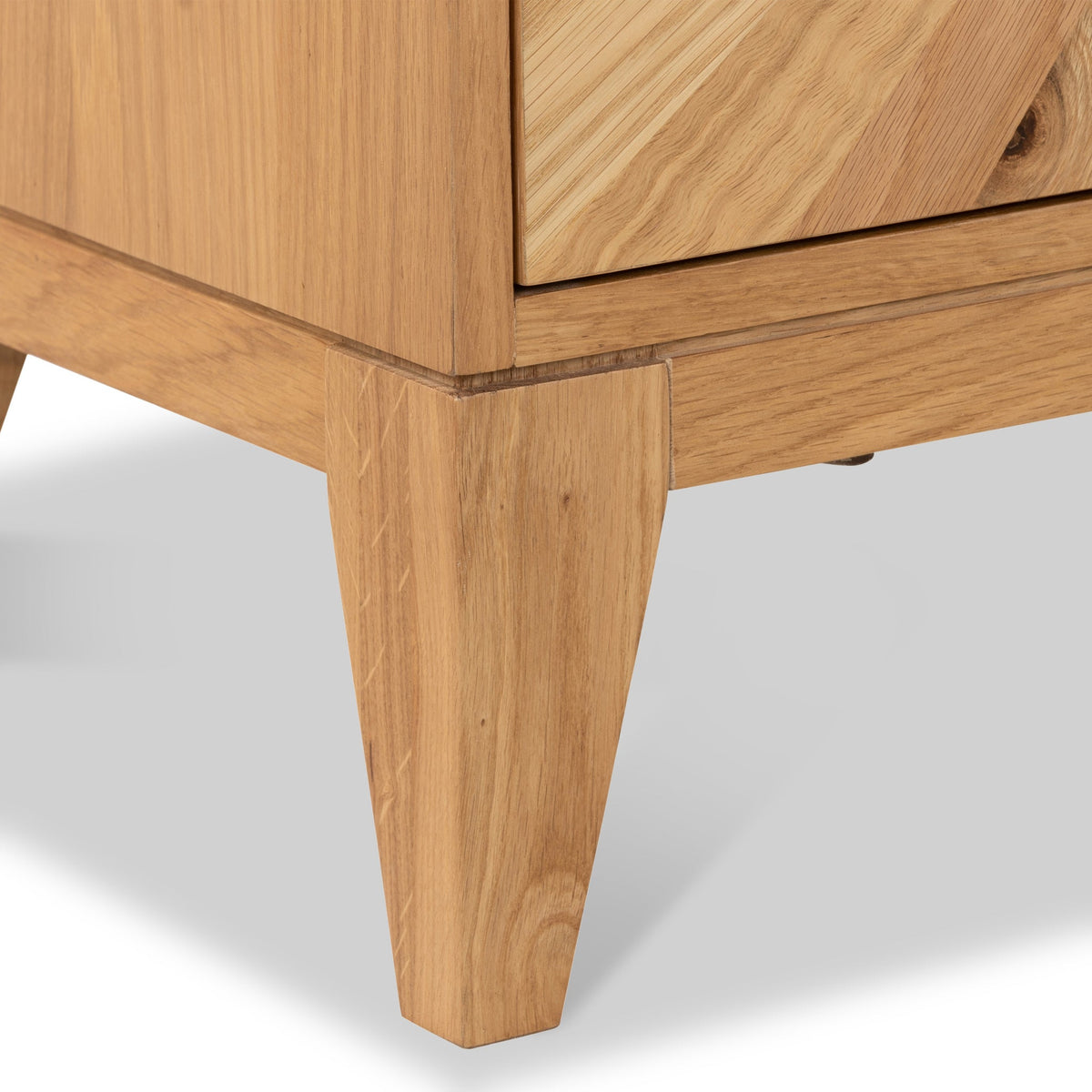 Sunburst Oak Large 2 Door 3 Drawer Sideboard from Roseland Furniture