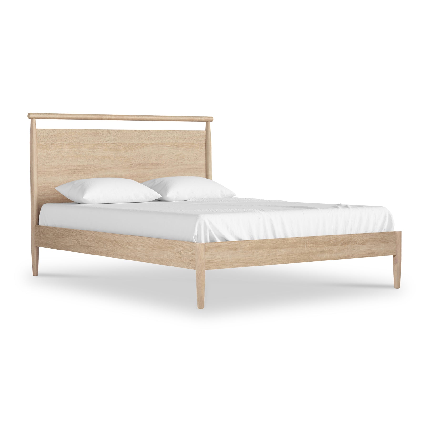Jakob Oak 4ft6 Double Frame Bed from Roseland Furniture