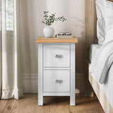 Farrow Grey Slim Bedside Table from Roseland Furniture