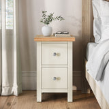 Farrow Cream Slim Bedside Table from Roseland Furniture