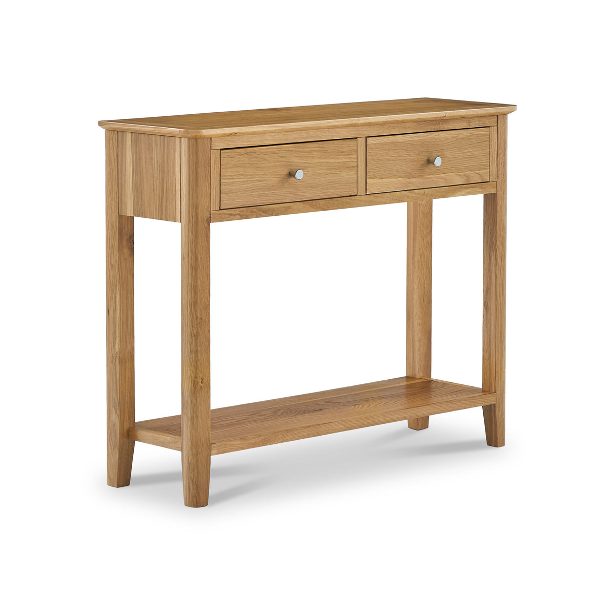 Saxon Oak 2 Drawer Console Table by Roseland Furniture