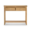 Saxon Oak 2 Drawer Console Table by Roseland Furniture