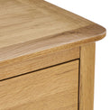 Saxon Oak 3 Drawer Bedside by Roseland Furniture