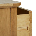 Saxon Oak 2 Drawer Narrow Bedside by Roseland Furniture