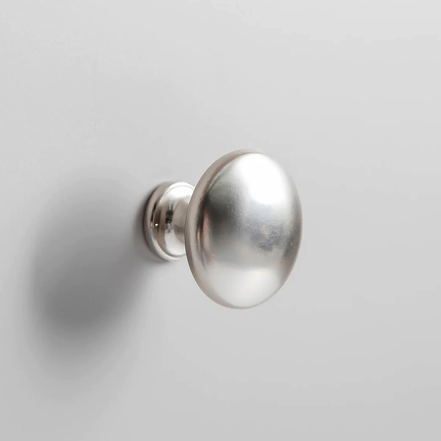 Farrow Grey XL Bedside Cabinet by Roseland Furniture - close up of silver handle