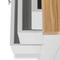 Farrow Grey XL Bedside Cabinet by Roseland Furniture - close up of drawers
