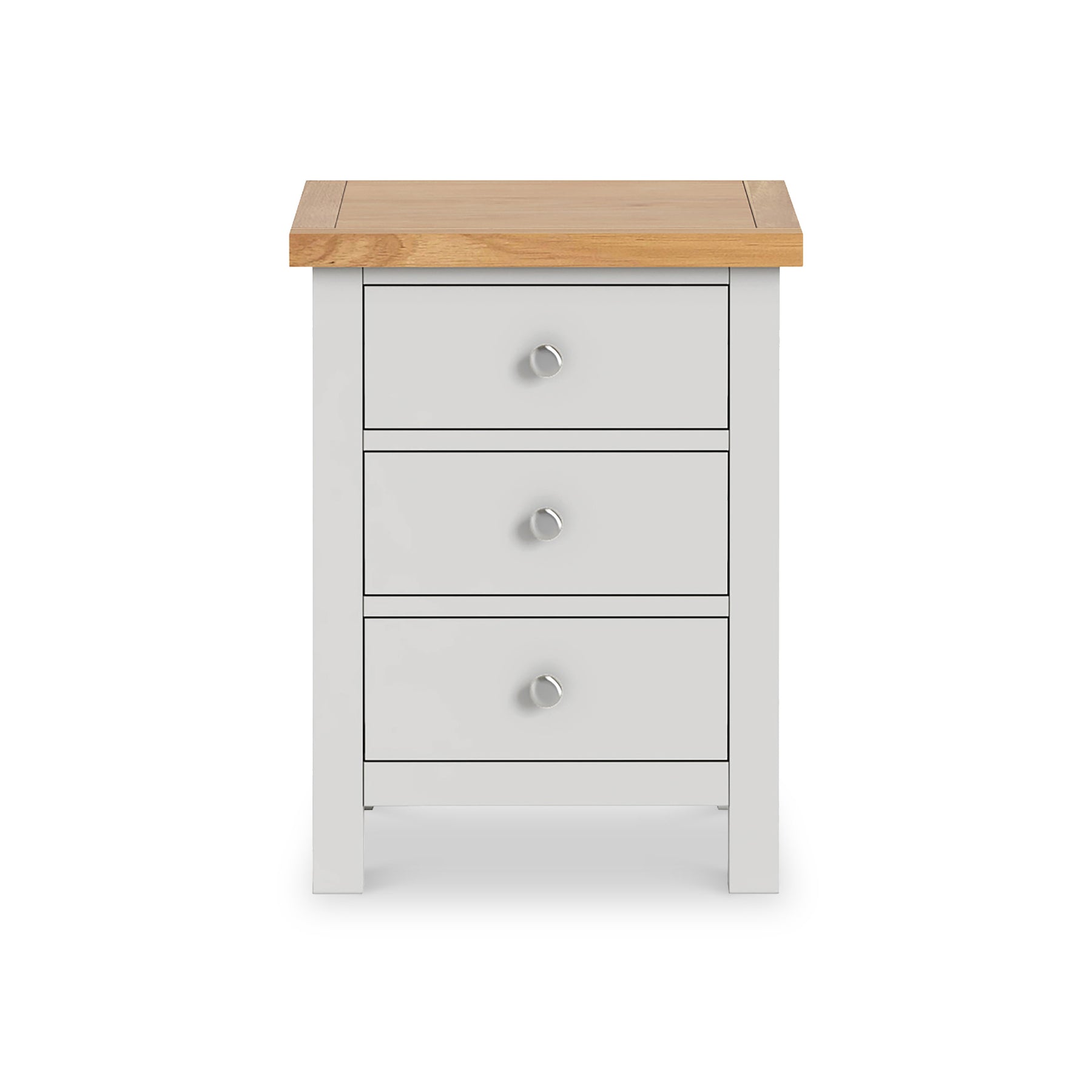Farrow Grey XL Bedside Cabinet by Roseland Furniture - Front view