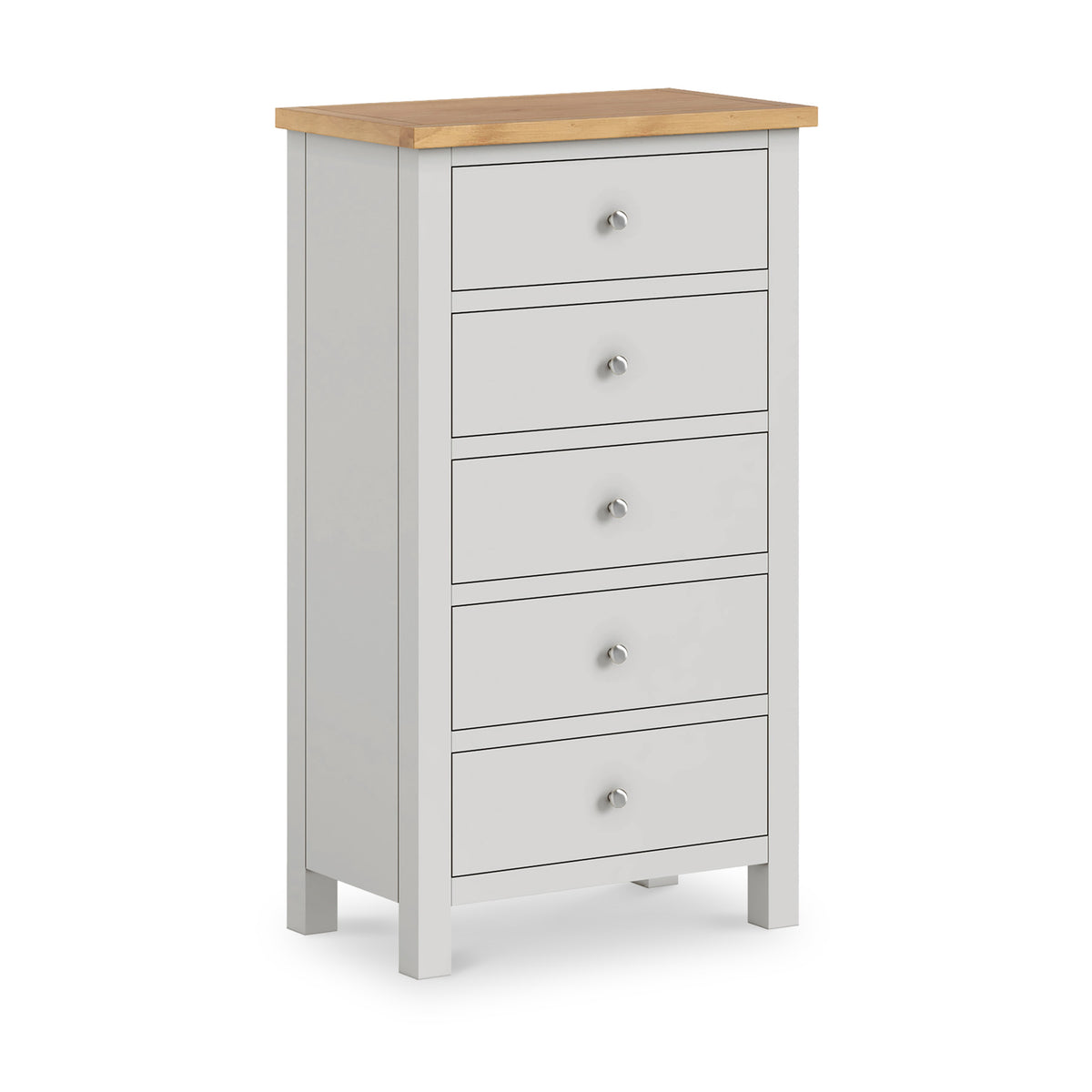Farrow Grey XL 5 Drawer Tallboy Chest for bedroom