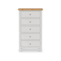 Farrow XL Grey 5 Drawer Tallboy Chest from Roseland Furniture