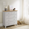 Farrow XL Grey 2 Over 3 Chest Of Drawers for bedroom
