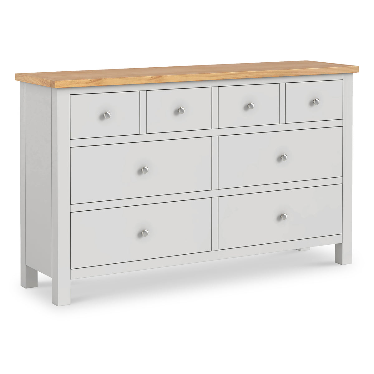 Farrow XL Grey 8 Drawer Wide Chest from Roseland Furniture