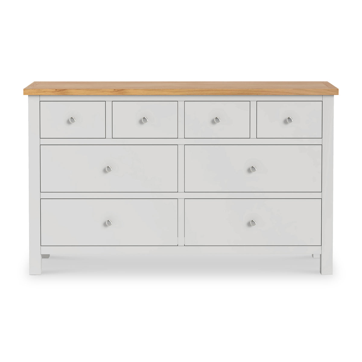 Farrow XL Grey 8 Drawer Wide Chest from Roseland Furniture