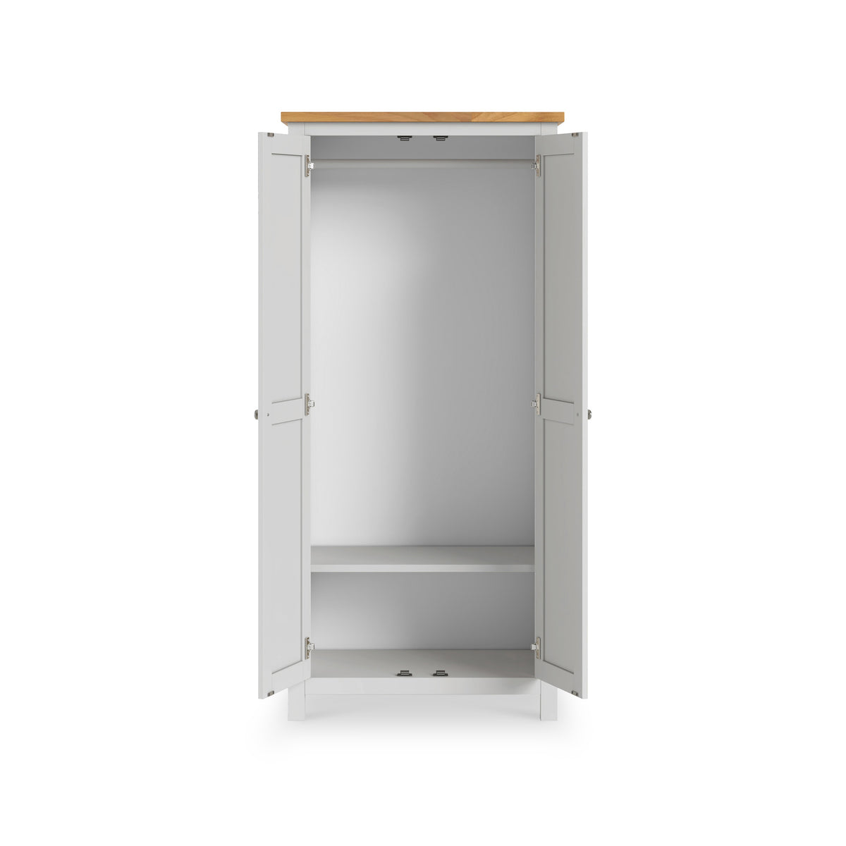 Farrow Grey Double Full Hanging Wardrobe from Roseland Furniture