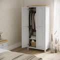 Farro Grey Double Full Hanging Wardrobe from Roseland Furniture