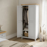 Farro Grey Double Full Hanging Wardrobe from Roseland Furniture