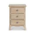 Celine Oak 3 Drawer Bedside Table