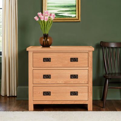 Surrey Oak 3 Drawer Chest