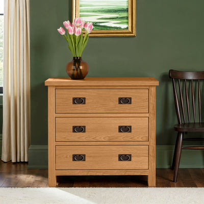 Surrey Oak 3 Drawer Chest
