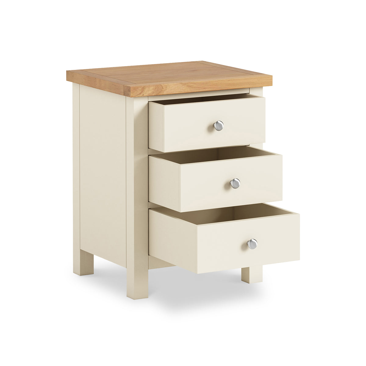 Farrow Cream XL 3 Drawer Bedside Nightstand