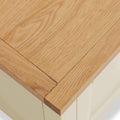Farrow Cream XL Bedside Cabinet by Roseland Furniture - close up of wooden top