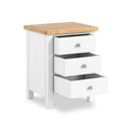 Farrow White XL Bedside Cabinet by Roseland Furniture - Drawers Open