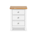 Farrow White XL Bedside Cabinet by Roseland Furniture - Front View