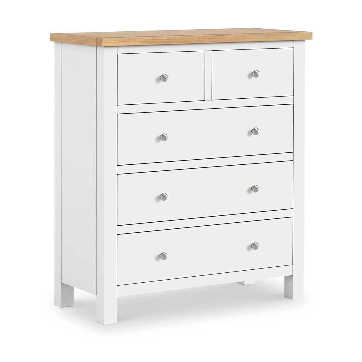 Farrow XL White 2 Over 3 Chest Of Drawers from Roseland Furniture