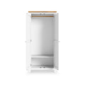 Farrow White Double Full Hanging Wardrobe from Roseland Furniture