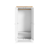 Farrow White Double Full Hanging Wardrobe from Roseland Furniture
