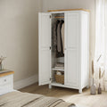 Farro White Double Full Hanging Wardrobe from Roseland Furniture