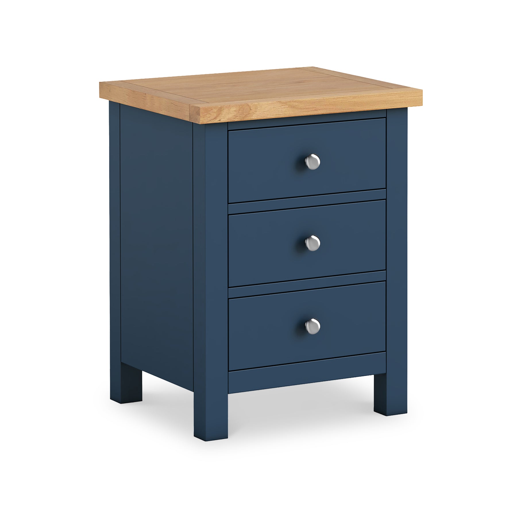 Farrow Navy XL Bedside Cabinet by Roseland Furniture - Angle View