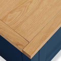 Farrow Navy XL Bedside Cabinet by Roseland Furniture - close up of wooden top