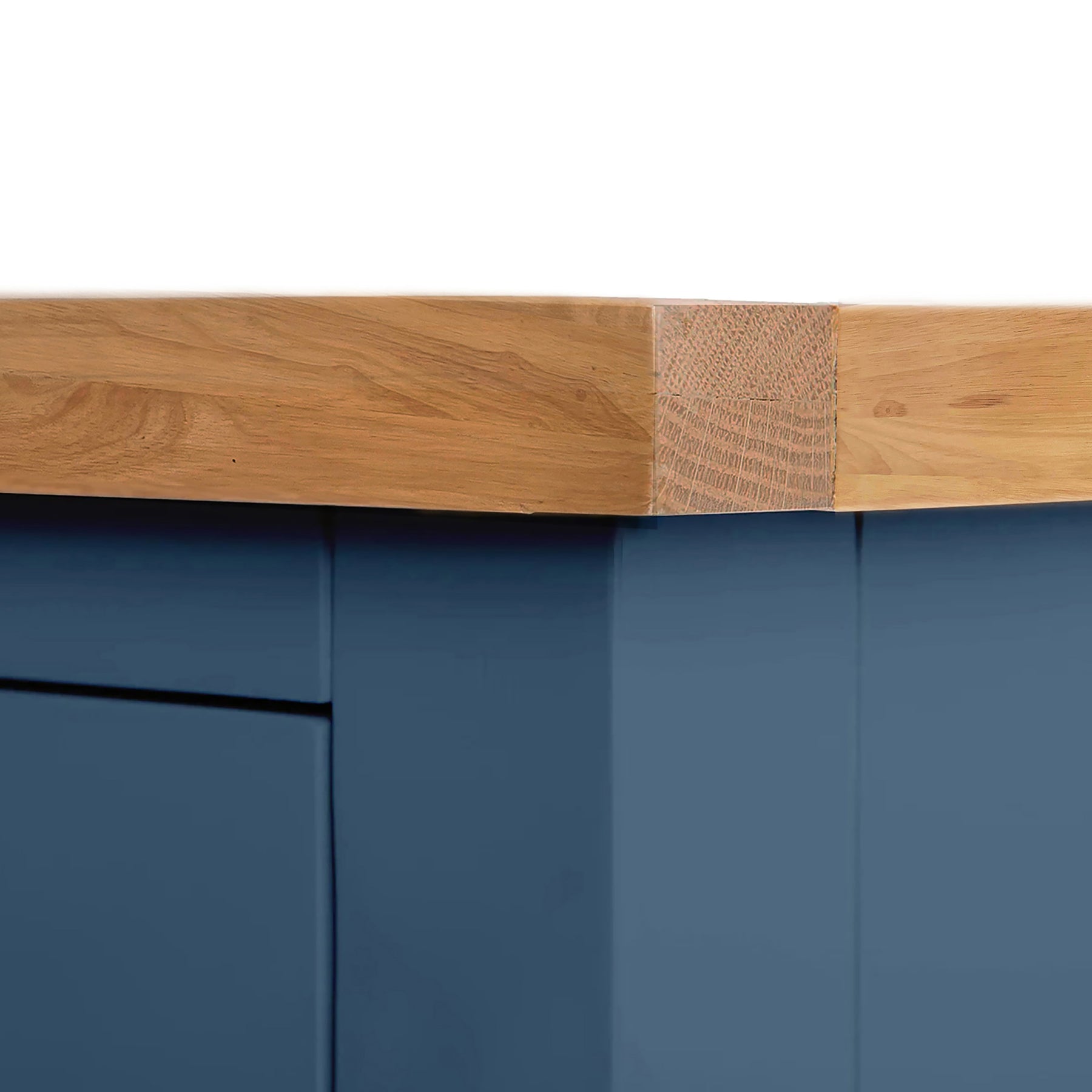 Farrow Navy XL Bedside Cabinet by Roseland Furniture - close up of wooden top