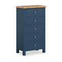 Farrow Navy XL 5 Drawer Tallboy Chest for bedroom