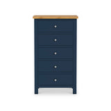 Farrow Navy Blue XL 5 Drawer Tallboy Chest