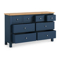 Farrow Navy Blue XL 8 Drawer Wide Chest of drawers
