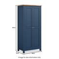 Farrow Navy Blue Double Full Hanging Wardrobe from Roseland Furniture
