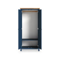 Farrow Navy Double Full Hanging Wardrobe from Roseland Furniture