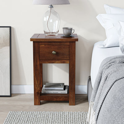 Duchy Acacia 1 Drawer Bedside Table
