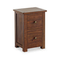 Duchy Acacia Slim 2 Drawer Brown Bedside Table from Roseland Furniture