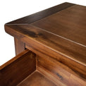 Duchy Acacia Slim 2 Drawer Brown Bedside Table