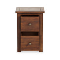 Duchy Acacia Slim 2 Drawer Brown Nightstand